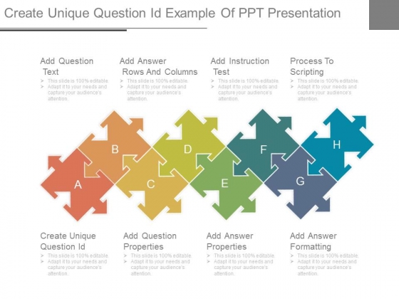 Create Unique Question Id Example Of Ppt Presentation