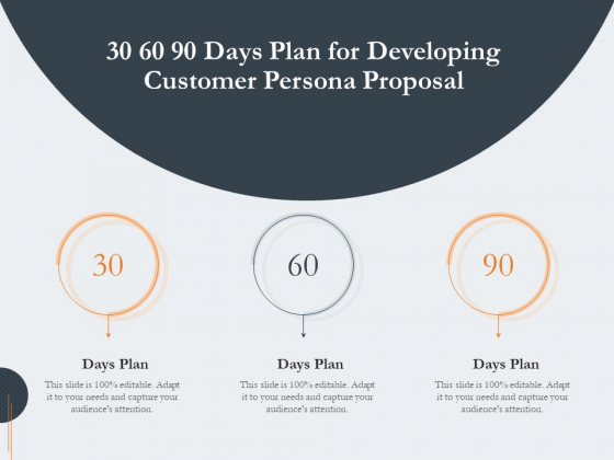 Creating Buyer Persona 30 60 90 Days Plan For Developing Customer Persona Proposal Topics PDF