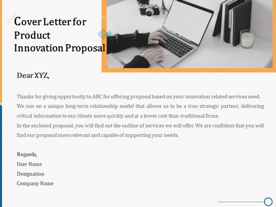 Creating Innovation Commodity Cover Letter For Product Innovation Proposal Ppt Slides Portrait PDF Creating Innovation Commodity Cover Letter For Product Innovation Proposal Ppt Slides Portrait PDF