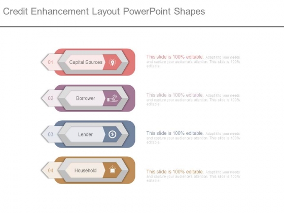 Credit Enhancement Layout Powerpoint Shapes