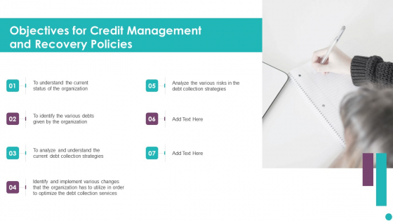 Credit Management And Recovery Policies Objectives For Credit Management And Recovery Pictures PDF