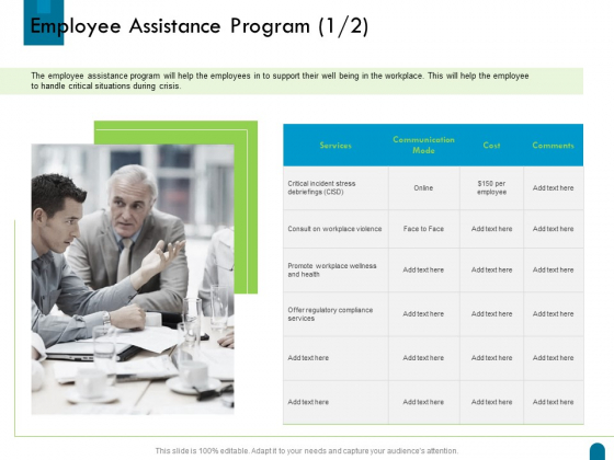 Crisis Management Employee Assistance Program Ppt Gallery Icon PDF