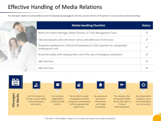 Crisis Management Program Presentation Effective Handling Of Media Relations Summary PDF