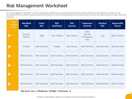 Crisis Program Presentation Risk Management Worksheet Ppt Show Information PDF Crisis Program Presentation Risk Management Worksheet Ppt Show Information PDF