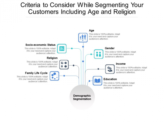 Criteria To Consider While Segmenting Your Customers Including Age And Religion Ppt PowerPoint Presentation Gallery Layout Ideas PDF Criteria To Consider While Segmenting Your Customers Including Age And Religion Ppt PowerPoint Presentation Gallery Layout Ideas PDF