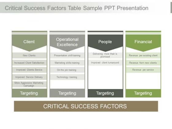 Critical success factors examples ppt presentation