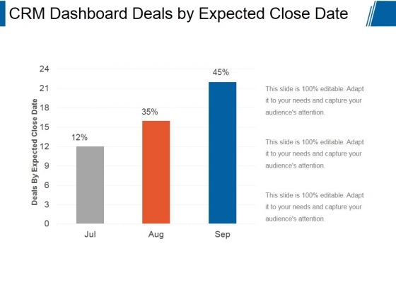 Crm Dashboard Deals By Expected Close Date Ppt PowerPoint Presentation Icon