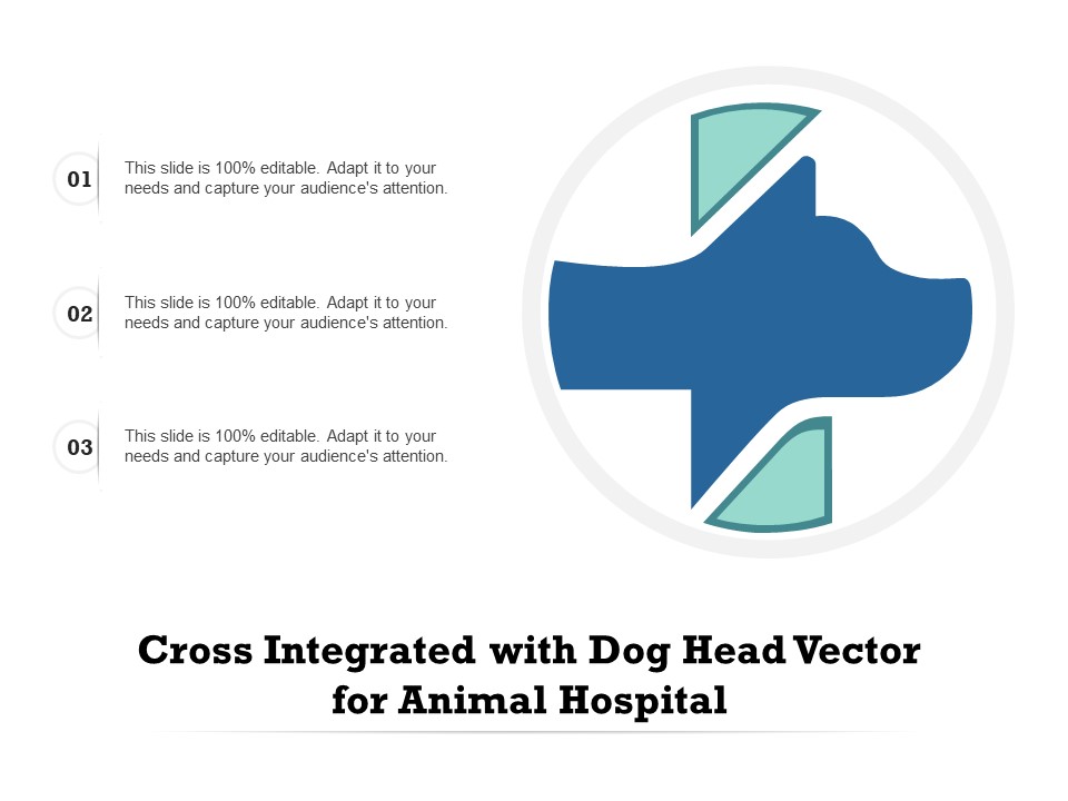 Cross Integrated With Dog Head Vector For Animal Hospital Ppt PowerPoint Presentation File Deck PDF