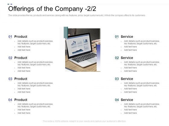 Crowd Sourced Equity Funding Pitch Deck Offerings Of The Company Product Elements PDF Crowd Sourced Equity Funding Pitch Deck Offerings Of The Company Product Elements PDF