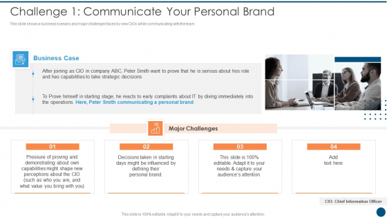 Crucial Dimensions And Structure Of CIO Transformation Challenge 1 Communicate Your Personal Brand Pictures PDF