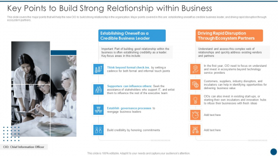 Crucial Dimensions And Structure Of CIO Transformation Key Points To Build Strong Relationship Pictures PDF