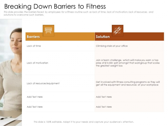 Cultivating The Wellbeing Culture In Organization Breaking Down Barriers To Fitness Diagrams PDF Cultivating The Wellbeing Culture In Organization Breaking Down Barriers To Fitness Diagrams PDF