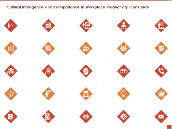 Cultural Intelligence And Its Importance In Workplace Productivity Icons Slide Summary PDF