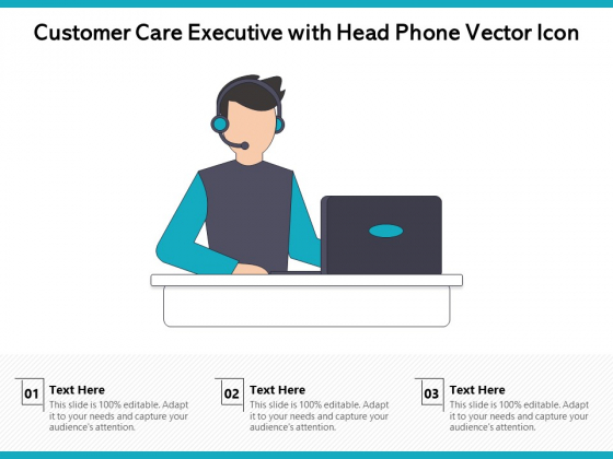 Customer Care Executive With Head Phone Vector Icon Ppt PowerPoint Presentation Gallery Pictures PDF