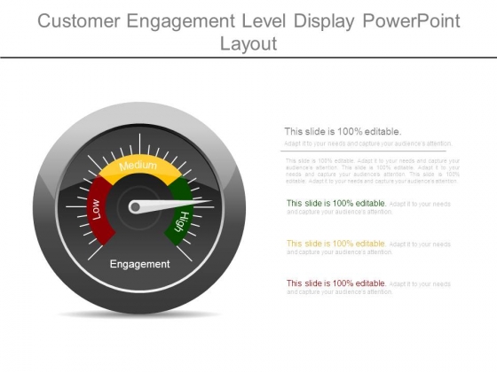 Customer Engagement Level Display Powerpoint Layout Customer Engagement Level Display Powerpoint Layout