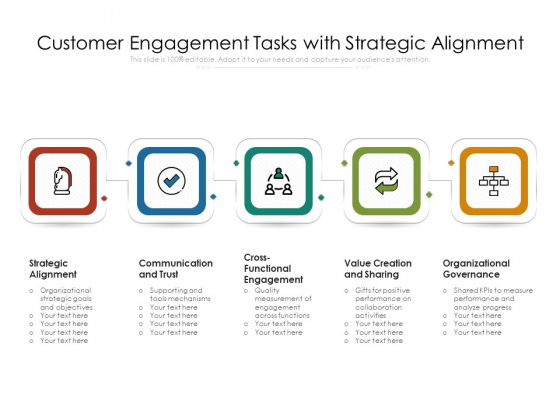 Customer Engagement Tasks With Strategic Alignment Ppt PowerPoint Presentation File Icon PDF