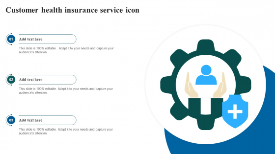 Customer Health Insurance Service Icon Diagrams PDF