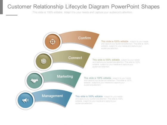 Customer Relationship Lifecycle Diagram Powerpoint Shapes