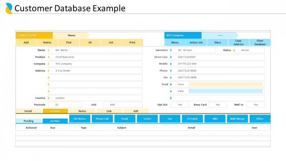 Customer Relationship Management Customer Database Example Ppt Inspiration Slide Download PDF Customer Relationship Management Customer Database Example Ppt Inspiration Slide Download PDF