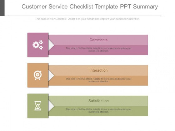 Customer Service Checklist Template Ppt Summary Customer Service Checklist Template Ppt Summary