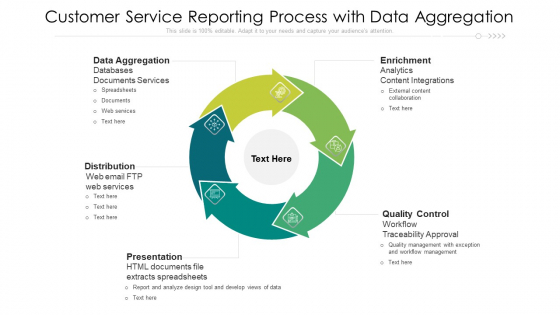 Customer Service Reporting Process With Data Aggregation Ppt Outline Shapes PDF