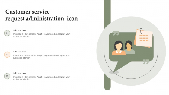 Customer Service Request Administration Icon Portrait PDF