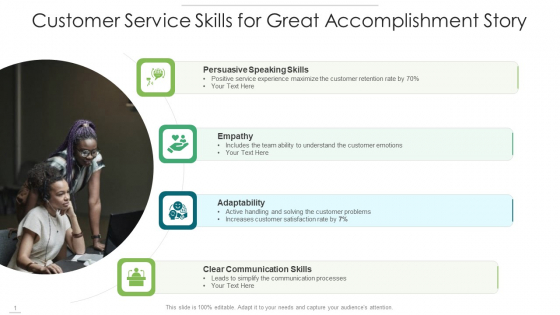 Customer Service Skills For Great Accomplishment Story Graphics PDF Customer Service Skills For Great Accomplishment Story Graphics PDF