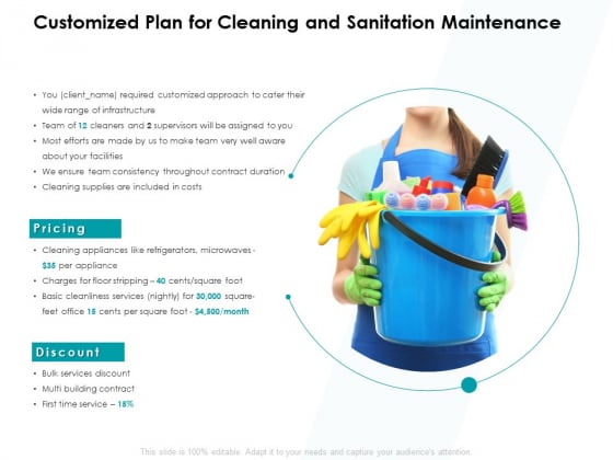Customized Plan For Cleaning And Sanitation Maintenance Discount Ppt PowerPoint Presentation Styles Icon Customized Plan For Cleaning And Sanitation Maintenance Discount Ppt PowerPoint Presentation Styles Icon