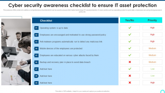 Cyber Security Awareness Checklist To Ensure IT Asset Protection Microsoft PDF Cyber Security Awareness Checklist To Ensure IT Asset Protection Microsoft PDF