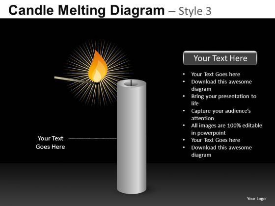 Candle Match Stick PowerPoint Templates