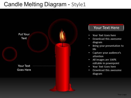 Candle Melting Diagram PowerPoint Image Graphics Candle Melting Diagram PowerPoint Image Graphics