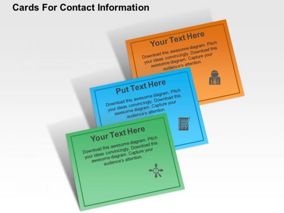 Cards For Contact Information PowerPoint Template Cards For Contact Information PowerPoint Template