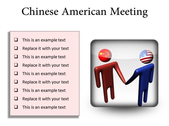 Chinese American Meeting Business PowerPoint Presentation Slides S