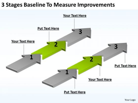 Circular Arrow In PowerPoint 3 Stages Baseline To Measure Improvements Templates Circular Arrow In PowerPoint 3 Stages Baseline To Measure Improvements Templates