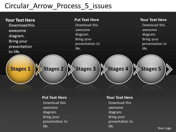Circular Arrow Process 5 Issues Online Flowchart PowerPoint Templates Circular Arrow Process 5 Issues Online Flowchart PowerPoint Templates