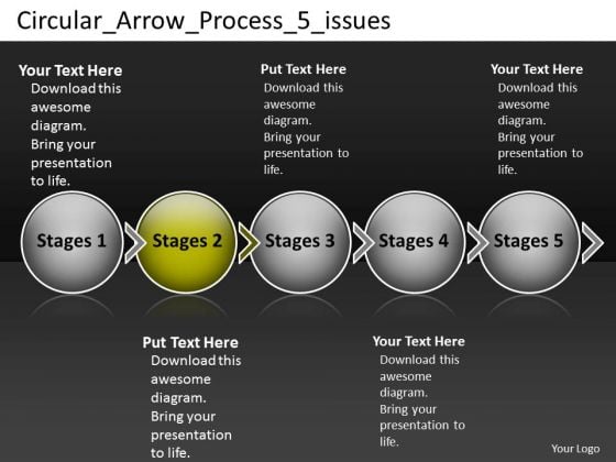 Circular Arrow Process 5 Issues Proto Typing PowerPoint Slides Circular Arrow Process 5 Issues Proto Typing PowerPoint Slides