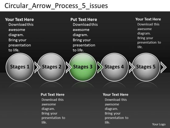 Circular Arrow Process 5 Issues Visio Office PowerPoint Templates Circular Arrow Process 5 Issues Visio Office PowerPoint Templates