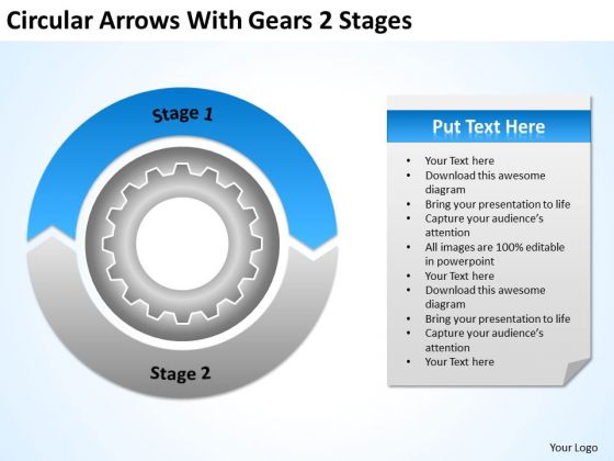 Circular Arrows With Gears 2 Stages Business Plans For Sale PowerPoint Slides Circular Arrows With Gears 2 Stages Business Plans For Sale PowerPoint Slides