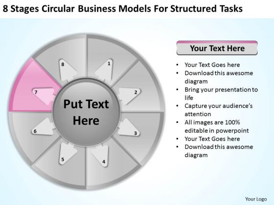 Circular Business Models For Structured Tasks Ppt Proposal Template PowerPoint Slides