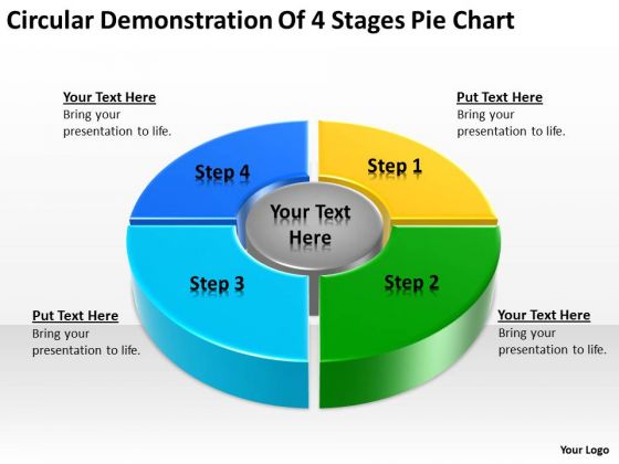 Circular Demonstration Of 4 Stages Pie Chart Ppt Business Plan PowerPoint Slides Circular Demonstration Of 4 Stages Pie Chart Ppt Business Plan PowerPoint Slides