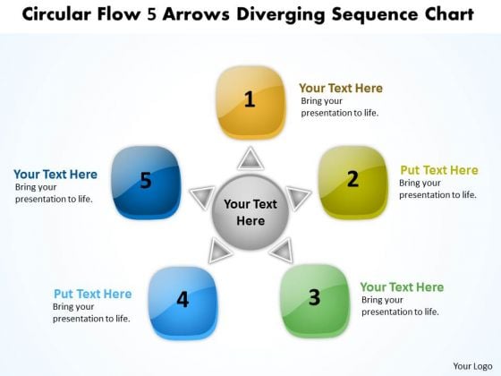 Circular Flow 5 Arrows Diverging Sequence Chart Cycle PowerPoint Slides Circular Flow 5 Arrows Diverging Sequence Chart Cycle PowerPoint Slides