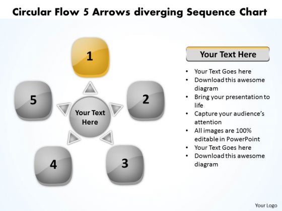 Circular Flow 5 Arrows Diverging Sequence Chart Cycle Process PowerPoint Slides Circular Flow 5 Arrows Diverging Sequence Chart Cycle Process PowerPoint Slides