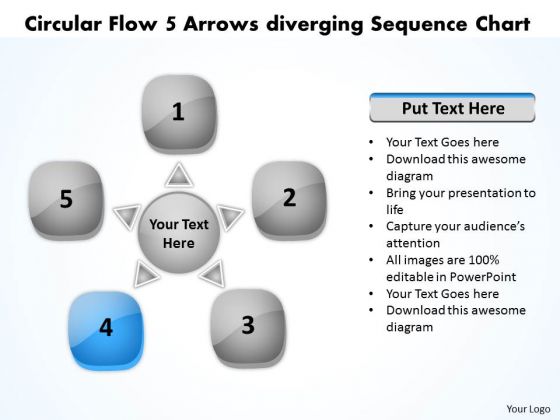 Circular Flow 5 Arrows Diverging Sequence Chart Ppt Processs And PowerPoint Slides Circular Flow 5 Arrows Diverging Sequence Chart Ppt Processs And PowerPoint Slides