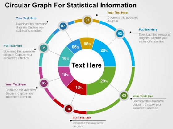 Circular Graph For Statistical Information PowerPoint Template Circular Graph For Statistical Information PowerPoint Template