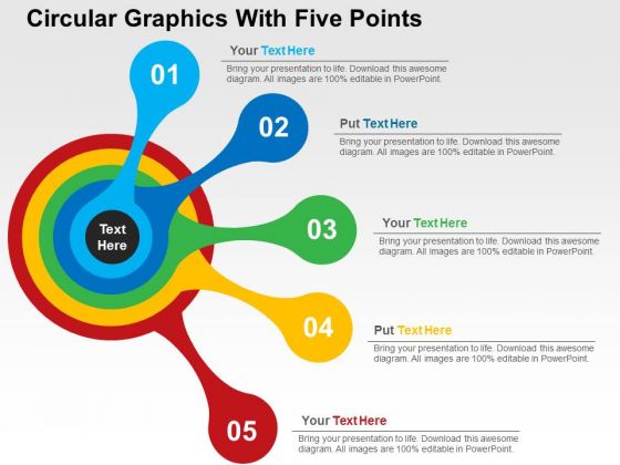 circular graphics with five points powerpoint templates powerpoint
