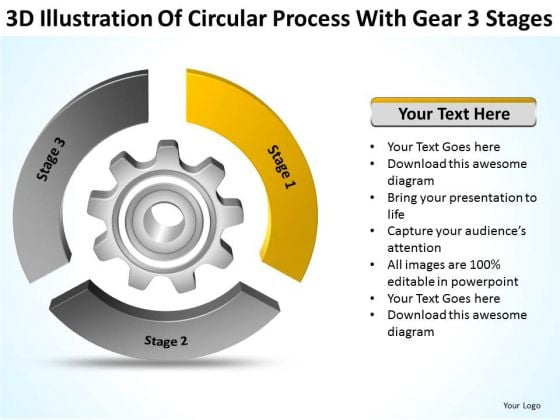 Circular Process With Gear 3 Stages Opening Business Plan PowerPoint Templates Circular Process With Gear 3 Stages Opening Business Plan PowerPoint Templates