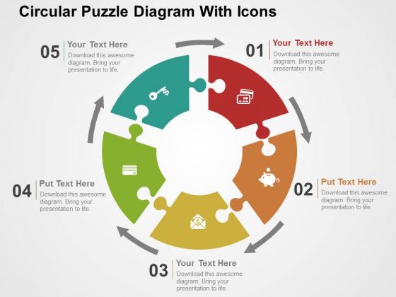 Circular Puzzle Diagram With Icons PowerPoint Templates Circular Puzzle Diagram With Icons PowerPoint Templates