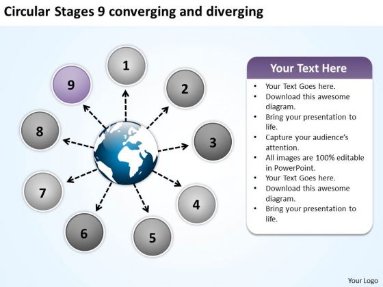 Circular Stages 9 Converging And Diverging Motion Process PowerPoint Templates Circular Stages 9 Converging And Diverging Motion Process PowerPoint Templates