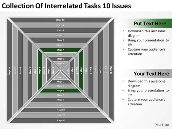 Collection Of Interrelated Tasks 10 Issues How To Prepare Business Plan PowerPoint Slides Collection Of Interrelated Tasks 10 Issues How To Prepare Business Plan PowerPoint Slides