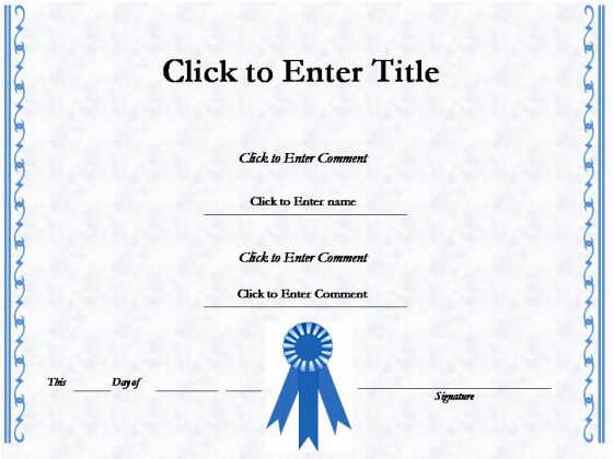 College Award Certificate PowerPoint Templates